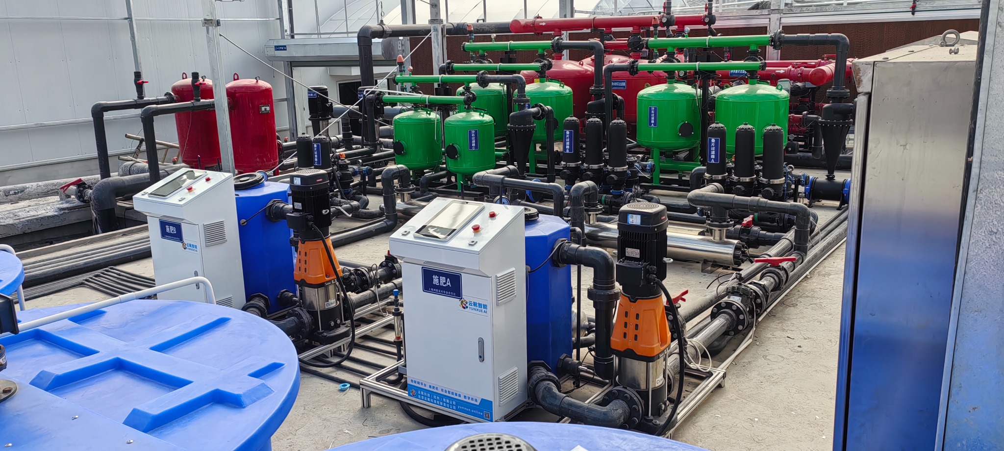 Filtration assemblies, valves and connected irrigation pipework